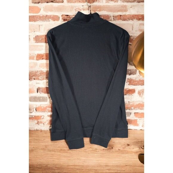 Lauren Ralph Lauren Active Ribbed Quarter-Zip Pullover - Black - Size L - Picture 13 of 16